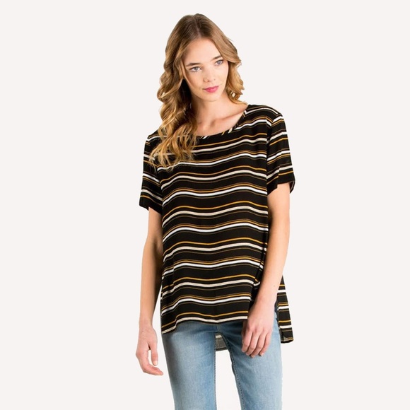 NEW Striped Top | Black - Picture 2 of 5